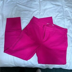 Old Navy High-Rise Pixie Skinny Pants in Bold Pink